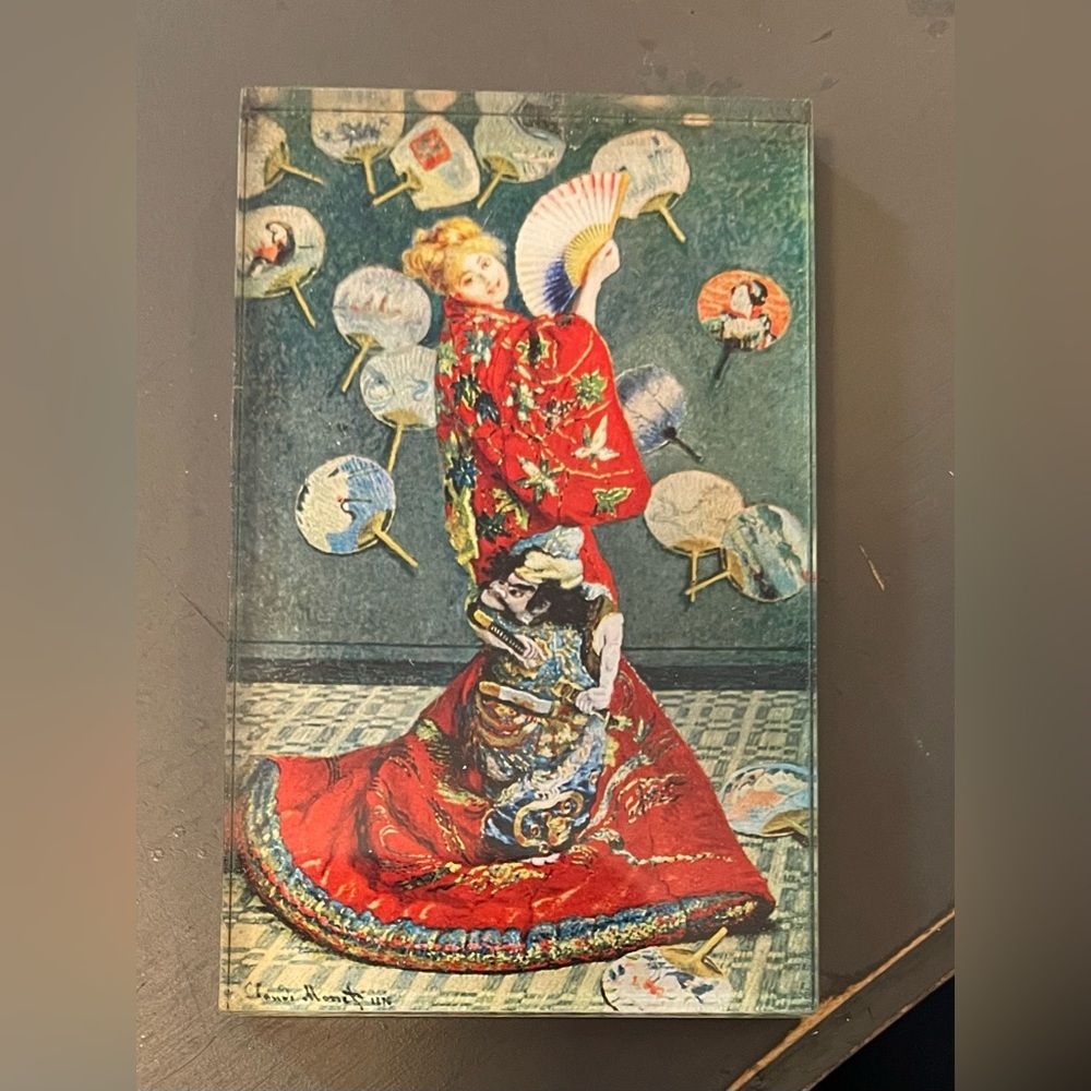Vintage Japanese Art magnet woman in kimono